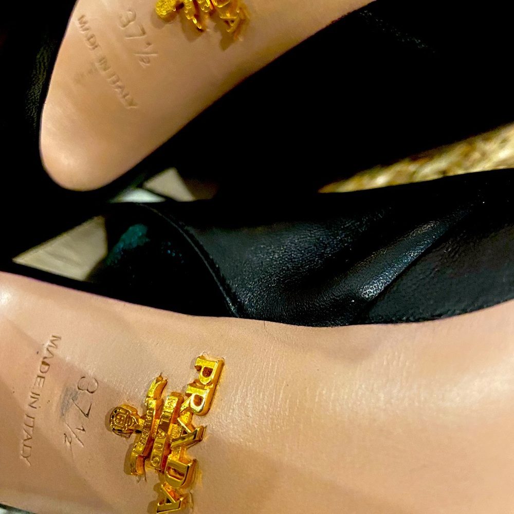 Prada Black Heels Open Toe - Picture 5 of 5